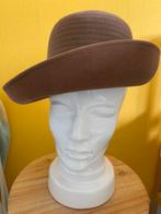 Vintage bruine vilten hoed t.e.a.b., Kleding | Dames, Hoeden en Petten, 56 of 57 cm (M, 7 of 7⅛ inch), Gedragen, Ophalen of Verzenden