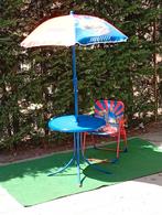 Cars kinder tuinset: stoel, tafel & parasol, Ophalen, Zo goed als nieuw, Tafel(s) en Stoel(en)