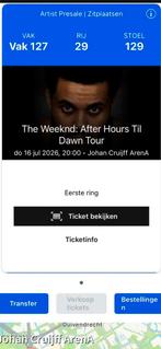 Ticket the Weeknd 1ste ring, Tickets en Kaartjes, Eén persoon, Juli