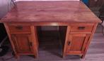 Antiek koloniaal teakhouten bureau - ca. 1920, Huis en Inrichting, Bureaus, Ophalen, Gebruikt, Bureau
