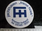 sticker jachthaven friese hoek lemmer logo FH, Verzenden, Zo goed als nieuw, Bedrijf of Vereniging