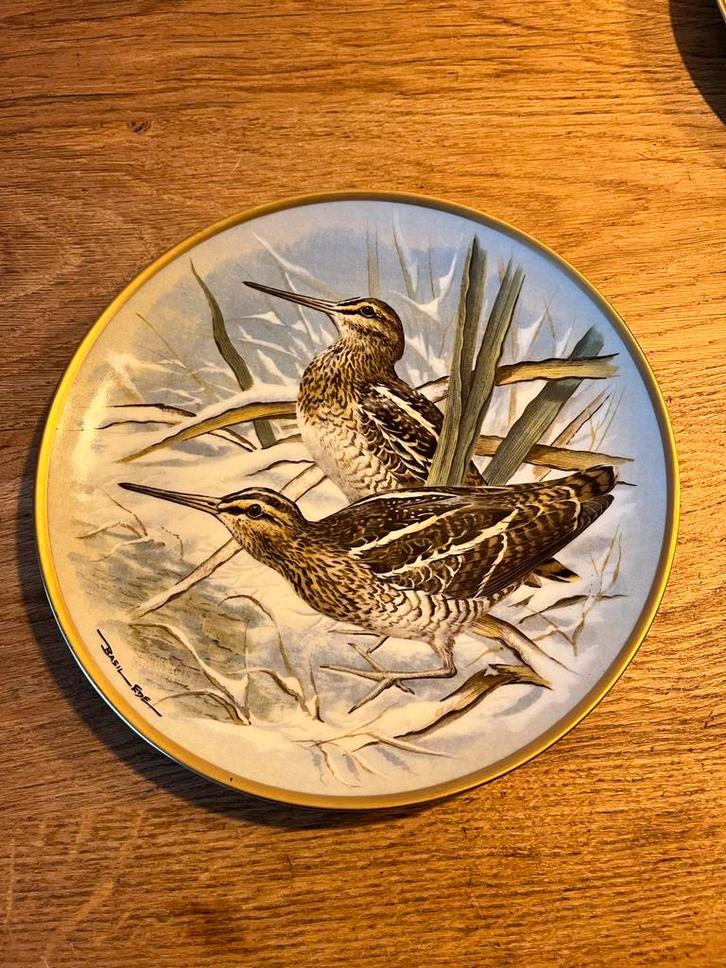 Franklin Porselein - Common Snipe Bord Basil Ede Vogelserie, Antiek en Kunst, Antiek | Porselein, Ophalen