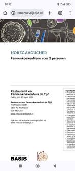 voucher voor 2 pannenkoeken bij restaurant de tijd Wolfheze