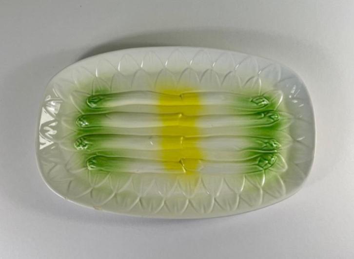 Elchinger Majolica Barbotine asperge serveerschaal, Huis en Inrichting, Keuken | Servies, Zo goed als nieuw, Schaal of Schalen