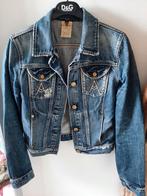 7 For All Mankind spijkerjas met een kraag van bont, Ophalen of Verzenden, Zo goed als nieuw, Maat 34 (XS) of kleiner, Blauw