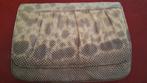 Vintage jaren 50 slangenleren envelop tasje, Sieraden, Tassen en Uiterlijk, Tassen | Damestassen, Ophalen, Gebruikt, Overige kleuren