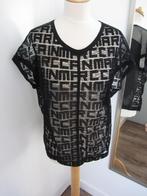 Marccain Sports top 42, zwart, k.m. opengewerkt, NIEUW, Zwart, Maat 42/44 (L), Nieuw, Ophalen of Verzenden