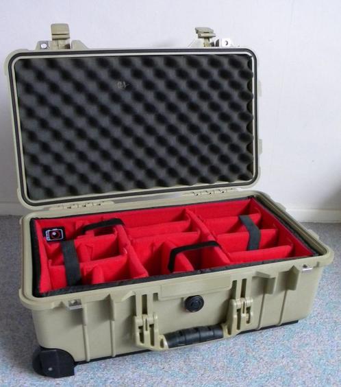 Peli Case 1510 Desert Tan met Red Dividers v.a. € 265.- ex., Audio, Tv en Foto, Fotografie | Fototassen, Nieuw, Overige typen