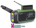 DAB+ / FM, Noodradio, Handslinger, Solar Powered, USB Gevoed, Nedis, Nieuw, Info@marbeco.nl, Radio