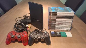 Playstation 2 Slimline Incl. 2 controllers en 4 memorycards beschikbaar voor biedingen