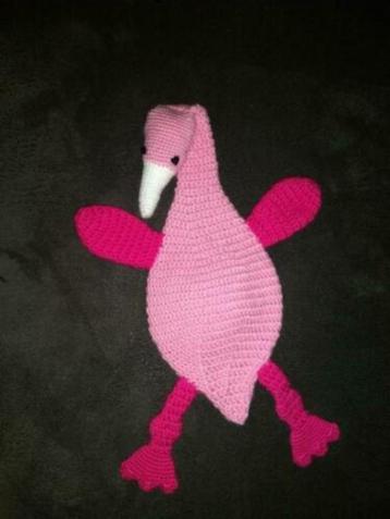 gehaakte Lappenpop flamingo beschikbaar voor biedingen