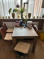 Eettafel met 4 stoelen, Huis en Inrichting, Tafels | Eettafels, Ophalen, Gebruikt, 100 tot 150 cm, Vier personen
