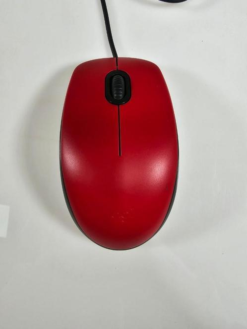 Logitech M110 Bedrade Silent Muis - Rood, Computers en Software, Muizen, Nieuw, Muis, Linkshandig, Rechtshandig, Bedraad, Ergonomisch