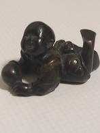 Antiek japans bronzen netsuke 19e eeuws Meiji periode, Antiek en Kunst, Ophalen of Verzenden