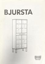 vitrinekast IKEA BJURSTA met lade & glazen legplanken, Ophalen, 50 tot 100 cm, Zo goed als nieuw, 150 tot 200 cm