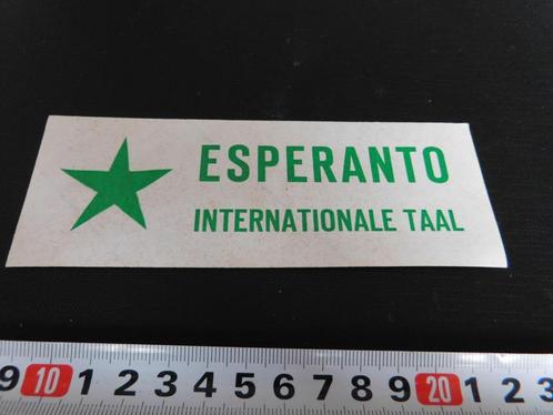 sticker ESPERANTO internationale taal, Verzamelen, Stickers, Zo goed als nieuw, Bedrijf of Vereniging, Ophalen