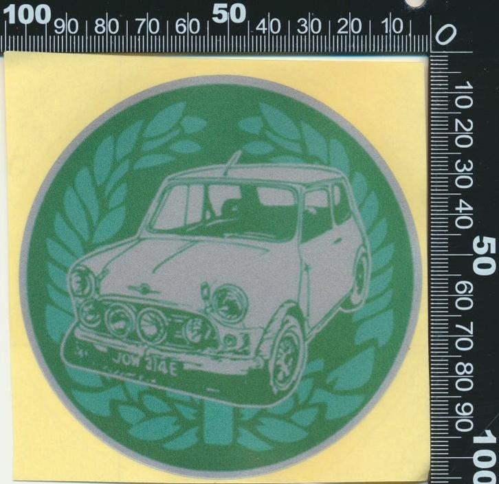 Sticker: Mini Cooper (Groen), Verzamelen, Stickers, Zo goed als nieuw, Auto of Motor, Verzenden
