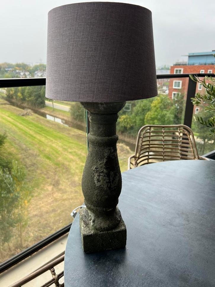 Prachtige tafellamp in groen/grijs tinten incl kap*Als nieuw, Huis en Inrichting, Lampen | Tafellampen, Zo goed als nieuw, 50 tot 75 cm