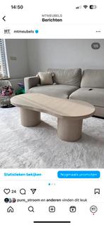 Salontafel organisch betoncire 120x60, Huis en Inrichting, Tafels | Salontafels, Ophalen, 100 tot 150 cm, Nieuw, 50 tot 100 cm