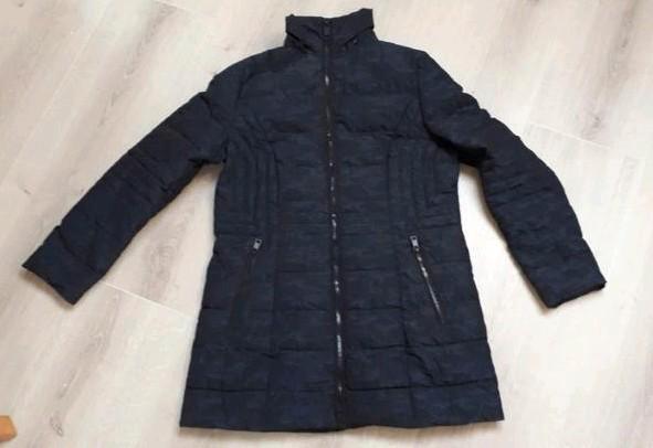 Mooie zwart/donkerblauwe winterjas van Barbara Lebek, mt 38, Kleding | Dames, Jassen | Winter, Zo goed als nieuw, Maat 38/40 (M)