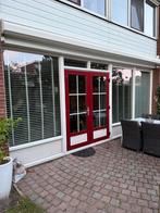 Compleet kunststof achterpui met openslaande deuren, Doe-het-zelf en Verbouw, Kozijnen en Schuifpuien, Ophalen, Kunststof, Gebruikt