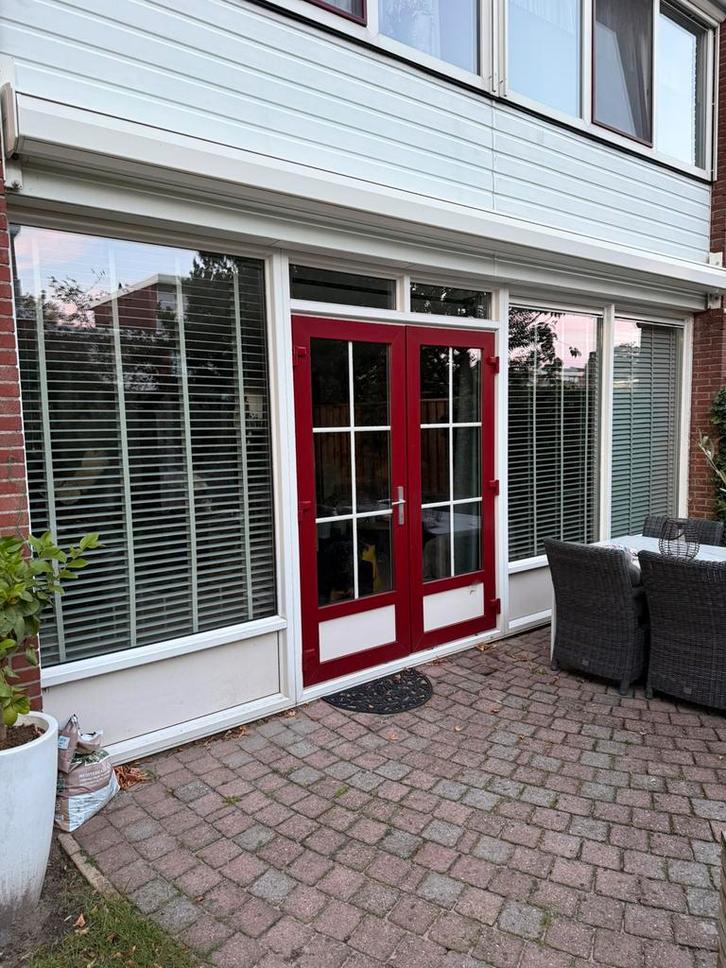 Compleet kunststof achterpui met openslaande deuren, Doe-het-zelf en Verbouw, Kozijnen en Schuifpuien, Gebruikt, Overige typen