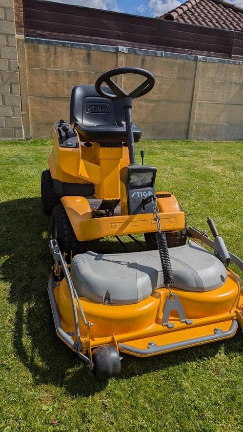 Nette Stiga Park comfort frontmaaier zitmaaier 95cm mulch, Tuin en Terras, Zitmaaiers, Zo goed als nieuw, 90 tot 120 cm, Elektrische starter