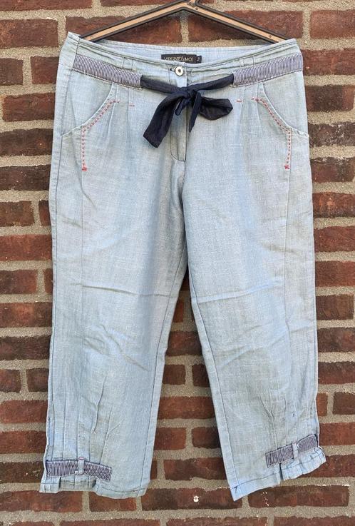 Virginie & Moi / Broek / Maat S - 36, Kleding | Dames, Broeken en Pantalons, Zo goed als nieuw, Maat 36 (S), Blauw, Driekwart