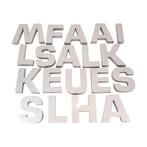 Grote Metalen Letters Grijs Reclame Mancave Industrieel, Ophalen of Verzenden, Gebruikt, Reclamebord