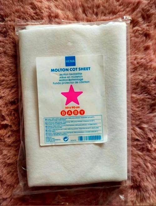 Nieuw! Hema molton bedzeiltje 50 x 90 cm, Kinderen en Baby's, Kinderkamer | Beddengoed, Nieuw, Overige typen, Wit, Jongetje of Meisje