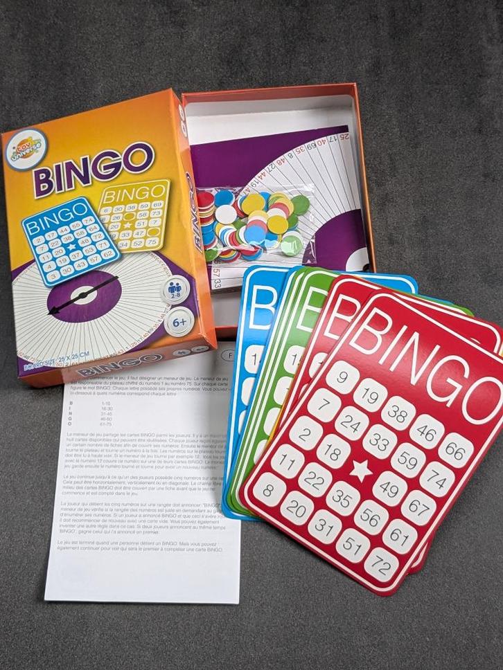 Bingo spel nieuw, Hobby en Vrije tijd, Gezelschapsspellen | Bordspellen, Nieuw, Een of twee spelers, Drie of vier spelers, Vijf spelers of meer