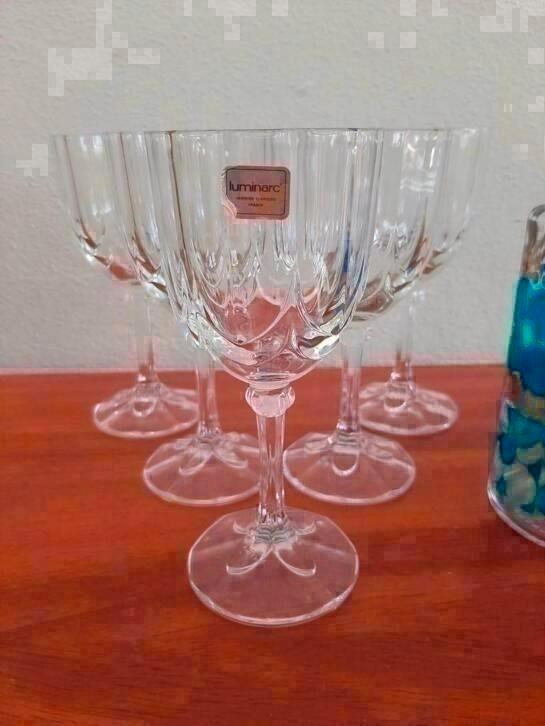 Prachtige wijnglazen Luminarc Frankrijk, Antiek en Kunst, Antiek | Glas en Kristal, Ophalen of Verzenden