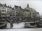 Houtsnede in kleur Zuidblaak Rotterdam Benedictus Henri Wils, Antiek en Kunst, Verzenden