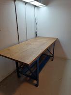 Robuuste Industriële Werkbank - 215x95x92 cm, Doe-het-zelf en Verbouw, Werkbanken, Ophalen, Gebruikt