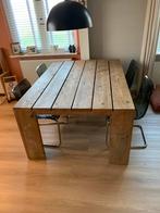 Houten eettafel met 4 IKEA Tobias stoelen, Ophalen