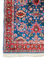 Handmade oosters tapijt loper Floral blue red wol 63x407cm, Gebruikt, ., 200 cm of meer, Oosters tapijt runner