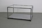 USM Haller salontafel 75/50/35, Matte Silver / Glas, Ophalen, Gebruikt, 50 tot 100 cm, 50 tot 100 cm