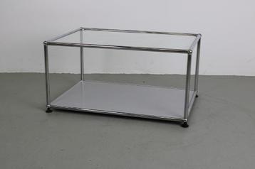 USM Haller salontafel 75/50/35, Matte Silver / Glas beschikbaar voor biedingen