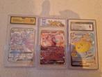 3 graded pokemon kaarten, Ophalen of Verzenden, Zo goed als nieuw, Meerdere kaarten