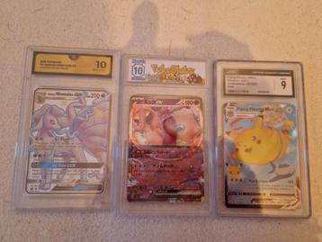 3 graded pokemon kaarten beschikbaar voor biedingen