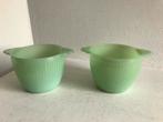 Schaaltje groen opaline glas / oven glass Fire King USA, Antiek en Kunst, Antiek | Glas en Kristal, Ophalen of Verzenden