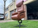 Sta-op stoel PROMINENT Stockholm fauteuil bruin leer staop, Huis en Inrichting, Stoelen, Hout, Ophalen of Verzenden, Bruin, Zo goed als nieuw