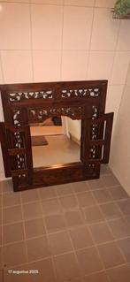 Houten Spiegel met Luiken, Huis en Inrichting, Woonaccessoires | Spiegels, Ophalen, Gebruikt, 100 tot 150 cm, 75 tot 100 cm