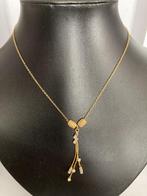 Goudkleurige ketting met sierlijke hanger, Ophalen of Verzenden, Goud, Overige materialen