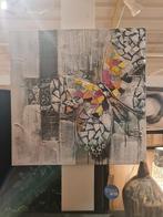 Schilderij met vlinders | Showroommodel Houtmijn, Nieuw, Ophalen of Verzenden, Schilderij, 75 tot 100 cm