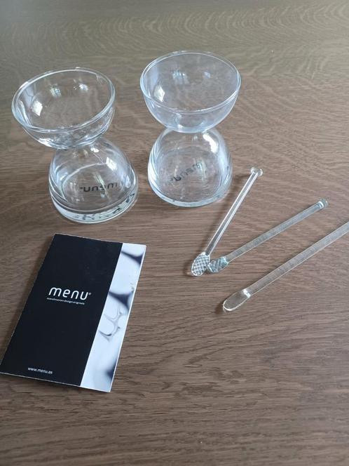 OLIE EN AZIJN KARAFJES - DEENS - MENU, Antiek en Kunst, Antiek | Glas en Kristal, Ophalen of Verzenden