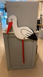 Houten Ooievaar, Ophalen, Info@juffrouw-kwast.nl, Geboortebord, 7443bs