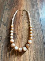Sweet7 prachtige kralen ketting, Ophalen of Verzenden, Nieuw, Bruin, Goud