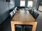 Eettafel met 6 Stoelen, Ophalen, Gebruikt, 100 tot 150 cm, Eikenhout