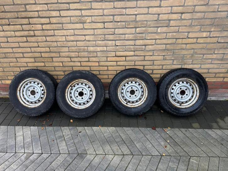 4x Gebruikte aanhanger wielen 185/70 R13, Auto diversen, Aanhangwagen-onderdelen, Gebruikt, Ophalen